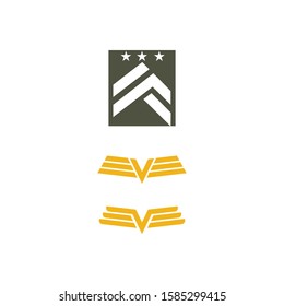 Military icon Vector Illustration design Logo template