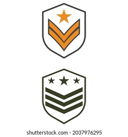 Military icon Vector Illustration design Logo template