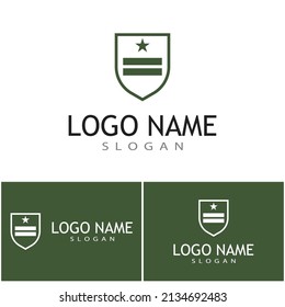 Military icon Vector Illustration design Logo template