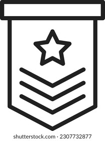 Imagen vectorial de icono militar. Adecuado para aplicaciones web móviles y medios de impresión.