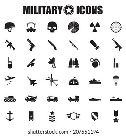 Military Icons Set