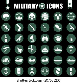 Military Icons Set