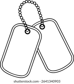 Military id tags outline - Dog tags design