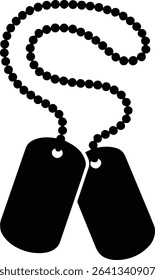 Military id tags silhouette - Dog tags design