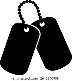 Military id tags silhouette - Dog tags design