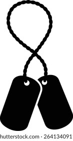 Military id tags silhouette - Dog tags design