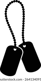 Military id tags silhouette - Dog tags design