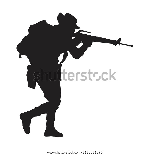 Military Illustration Army Background Soldiers Silhouettes Stock Vector ...