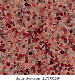 Military industrial urban rust camouflage seamless pattern. Flecktarn clothing style masking camo repeat print. Red, gray and brown halftone colors texture. Vector design element illustration