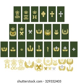 Military insignia Army Denmark. The illustration on a white background.