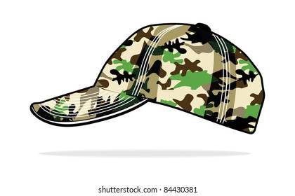 Military Isolated Cap Stock Vector (Royalty Free) 84430381 | Shutterstock