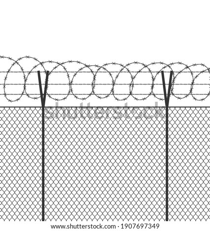 Similar – Image, Stock Photo Wire fence Fence Pattern