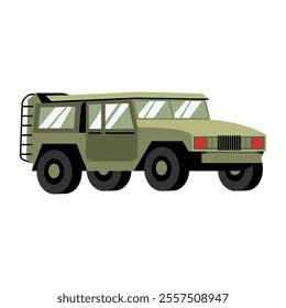 Military Jeep Vector Isometric. Good for for Military Theme.