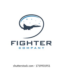military jet aircraft logo design