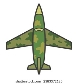 Military jet fighter icon vector on trendy design