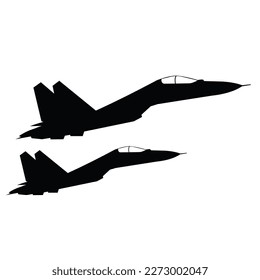 military jet fighter silhouette flying