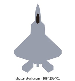 military jet fighter top view symbol vector design. good for military aviation logo