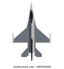 military jet fighter top view symbol vector design. good for military aviation logo