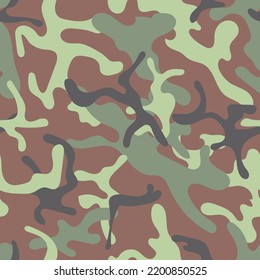 Military Jungle Camouflage, Seamless Repeat Pattern. Erdl style, Great for fashion, gaming texture. Army, Combat - Vector Illustration