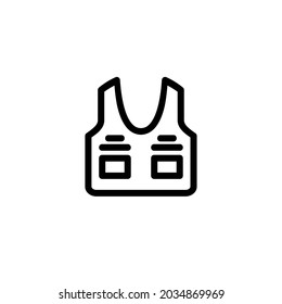 Military Kevlar Armor Weapon Vector Icon Logo Symbol for Graphic Design and Web