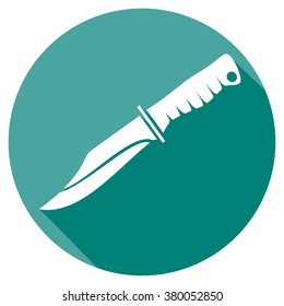 military knife flat icon