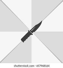 Military knife icon.