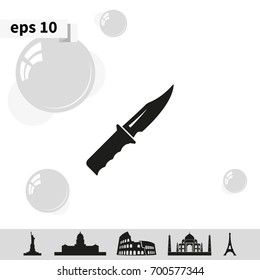 Military knife icon.