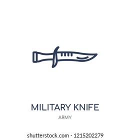 Military Knife icon. Military Knife linear symbol design from Army collection.