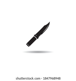 Plantilla de ilustración de diseño de vectores de icono de cuchillo militar