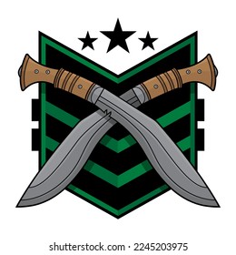 logotipo de cuchillo militar, vector EPS 10