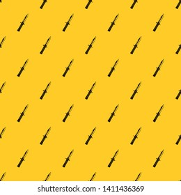 Military knife pattern seamless vector repeat geometric yellow for any design