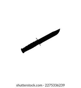 Military Knife vector icon isolated on white background