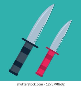 military knife vector illustration