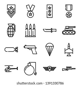 military line icon. Element of military line icon for mobile concept and web apps. Thin military line icon can be used for web and mobile - Vector