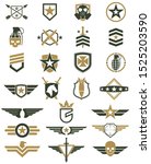 military logo color set / army icons