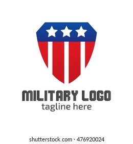Military logo design template