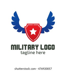 Military logo design template