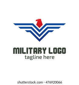 Military logo design template