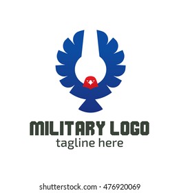 Military logo design template