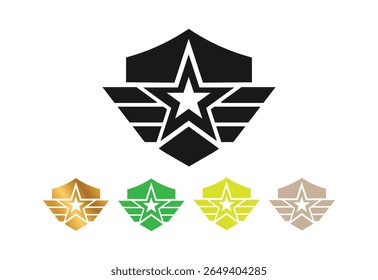Military logo design template symbol vector illustration