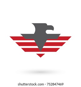 military logo template with eagle icon