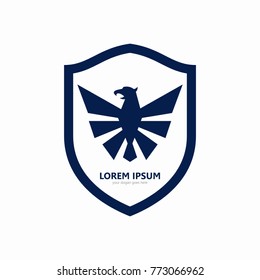 Military logo template in thin line style