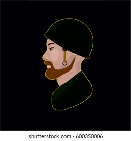 Military man profile