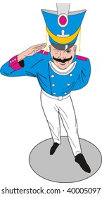 The military man salutes