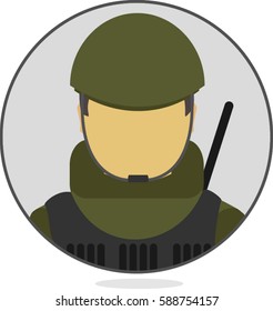 Military man vector icon