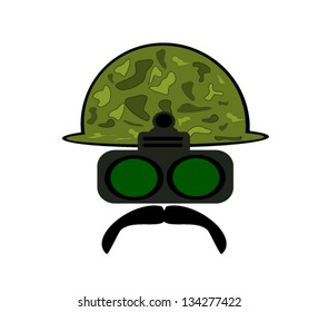 military man wearing night vision goggles