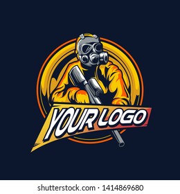 military mascot gaming esport logo