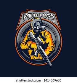 military mascot gaming esport logo