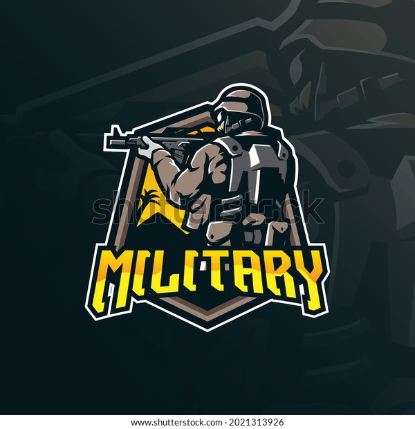 Military Mascot Logo Design Vector Modern Stock Vector (Royalty Free ...