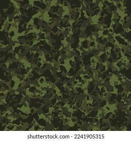 Fondo de la cuadrícula de enmascaramiento militar del camuflaje verde khaki soldado, patrón sin fisuras. Textura vectorial moderna de camo para ropa del ejército. Impresión de tela de camuflaje verde oscuro vectorial